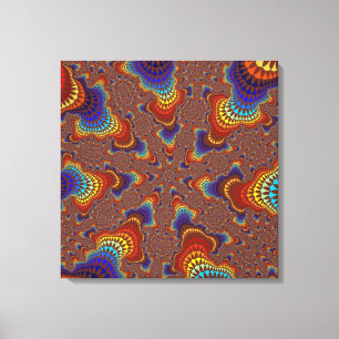 Brown Rainbow Starburst Canvastryck