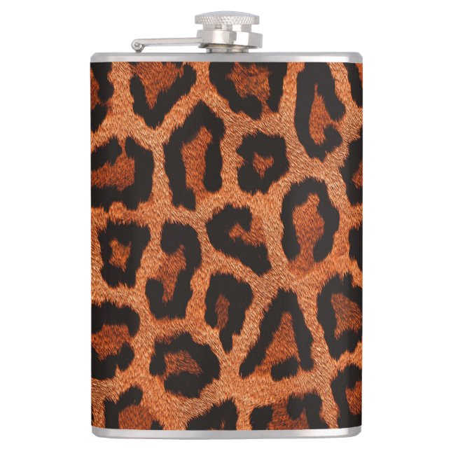 Brown Red Black Leopard Animal Print Fickplunta (Framsidan)