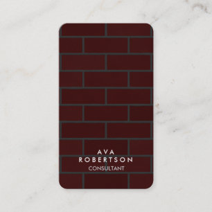 Brown Red Brick Wall Brick Kreativ Consultant Visitkort