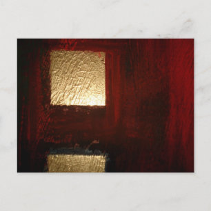 Brown Red Guld Abstrakt Vykort