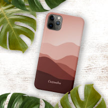 Brown Red  Peach Orange Abstrakt Art