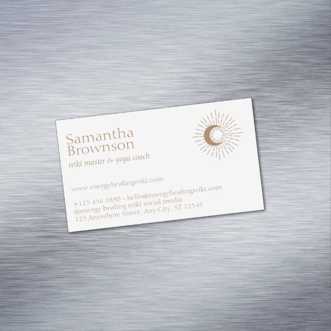 Brown Reiki Master Magnetiska Visitkort (In Situ)