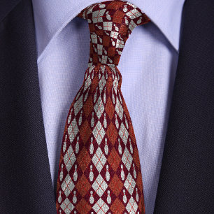 Brown Retro Argyle Bowling Pin Slips