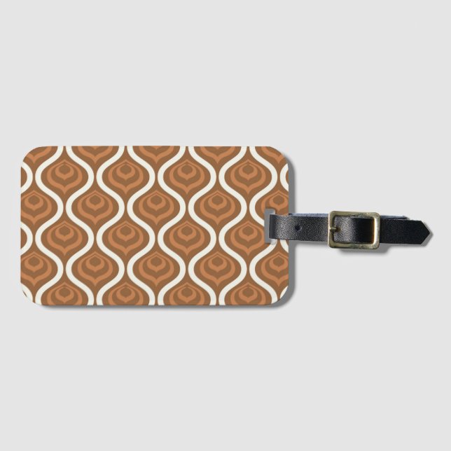 Brown Retro Bagagebricka (Framsida horisontal)