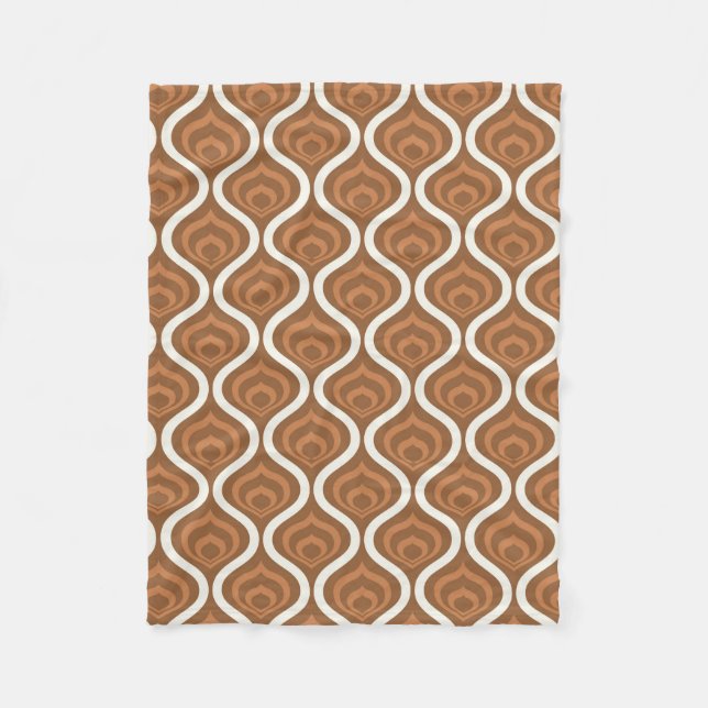 Brown Retro Fleecefilt (Framsidan)