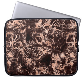 Brown Ro Guld Marble Laptop Fodral