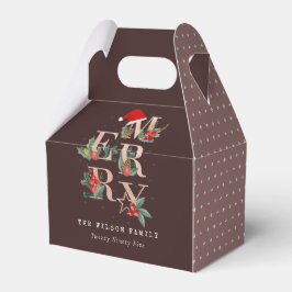 Brown Ro Guld Red Grönt God jul Foliage Presentaskar