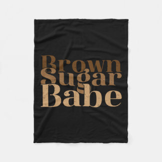 Brown Roligt Sugar Babe Proud Black History Women Fleecefilt