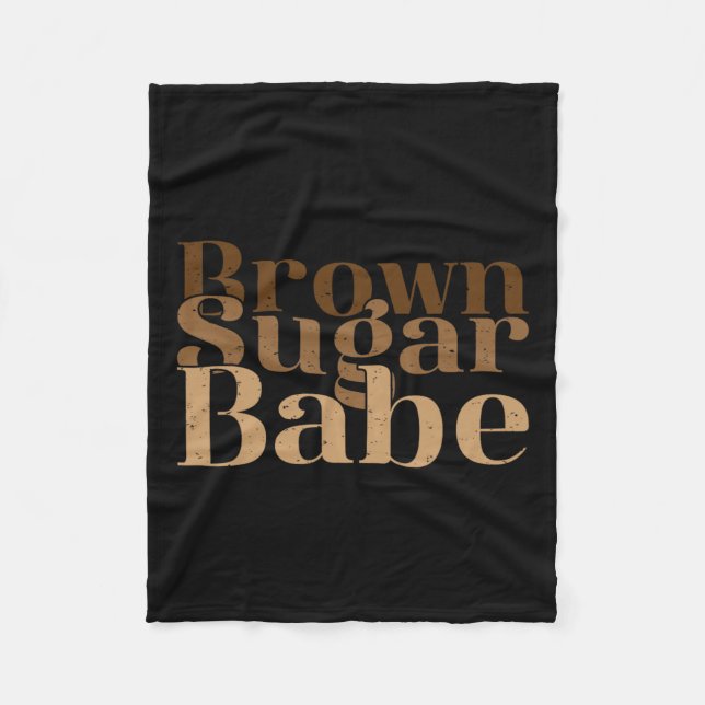Brown Roligt Sugar Babe Proud Black History Women  Fleecefilt (Framsidan)