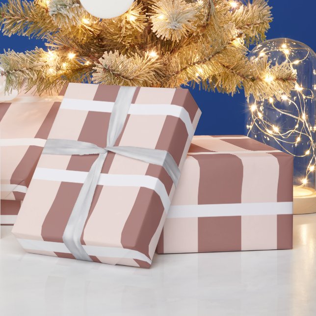 Brown Rosa Rand Mönster Presentpapper (Helgdagar)