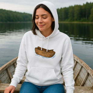 Brown Row Boat Hoodie T Shirt