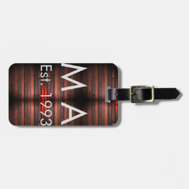 Brown rustic brick stone add name letter year date bagagebricka