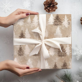 Brown Rustic-julvinterbjörn Presentpapper