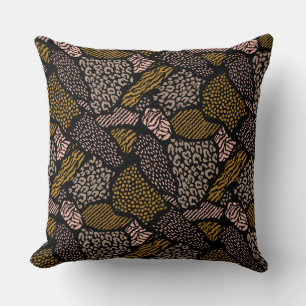 Brown Safari Animal Print Kudde