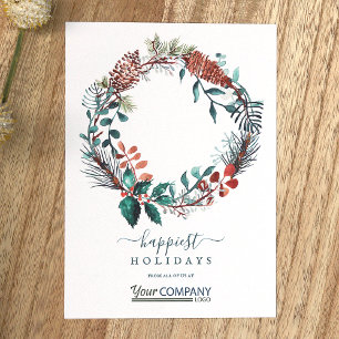 Brown, Sage Grönt Logotyp Pinecones Company Jul Inbjudningar