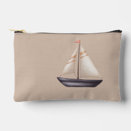 Brown Sailing Boat and Name on Beige