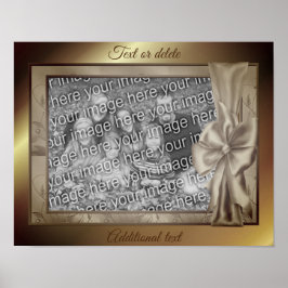 Brown Satin Bow Ram Skapar ditt eget foto Poster