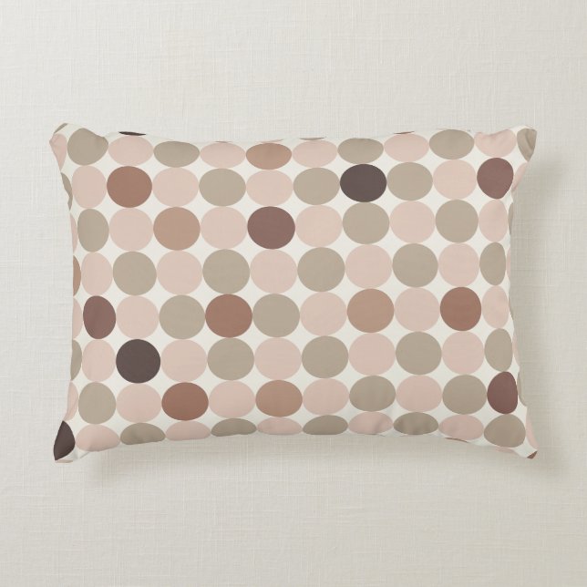 Brown Scandinavian Geometric Accent Pillow Prydnadskudde (Framsidan)