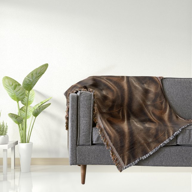 Brown Shiny Faux Leather Filt (Skapare uppladdad)