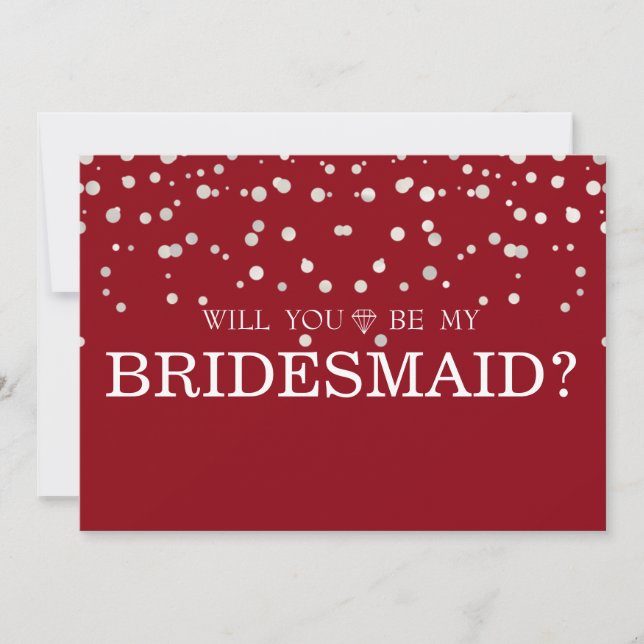Brown Silver Glitter kommer att bli min Bridesmaid Inbjudningar (Framsida)