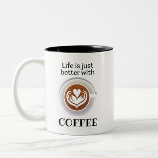 Brown Simple Coffee Quote Mugg