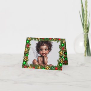 Brown Skin Baby-julafton Kort