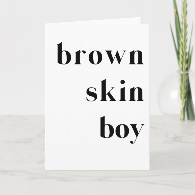 Brown Skin Boy Melanin Kung Prince Birthday Gift Kort (Framsida)