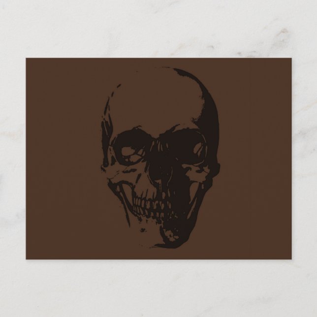 Brown Skull Vykort (Framsida)