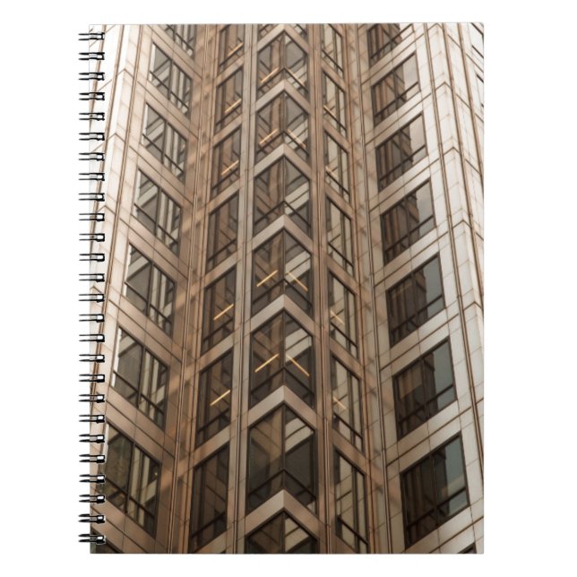 Brown Skyscraper Struktur Anteckningsbok Med Spiral (Framsidan)