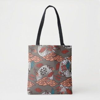 Brown Snäcka Mönster Women's Tote Tygkasse