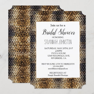 Brown Snake Skin Inbjudningar