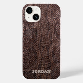 Brown Snakeskin Fodral-Mate iphone case