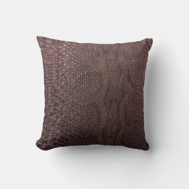 Brown Snakeskin Kudde (Framsida)