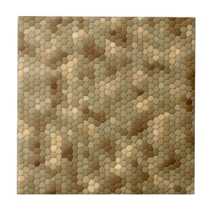 Brown Snakeskin Mönster Kakelplatta
