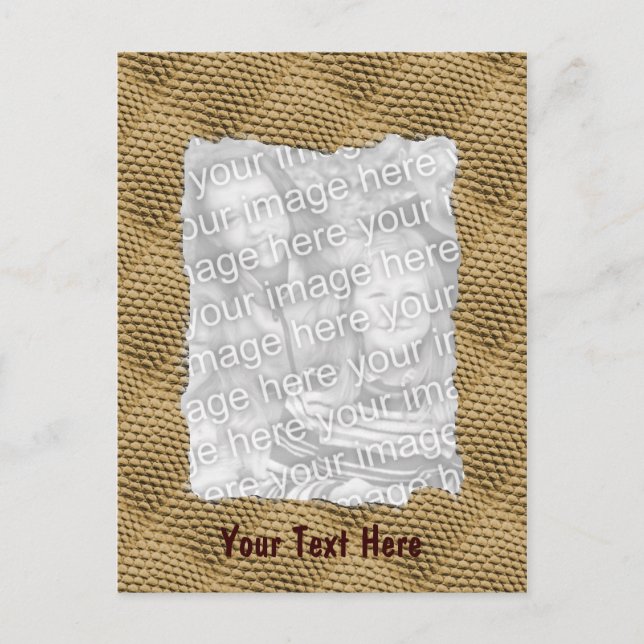 Brown Snakeskin Mönster Photo Vykort (Framsida)