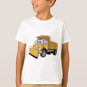 Brown Snö Plow Tecknad Tee