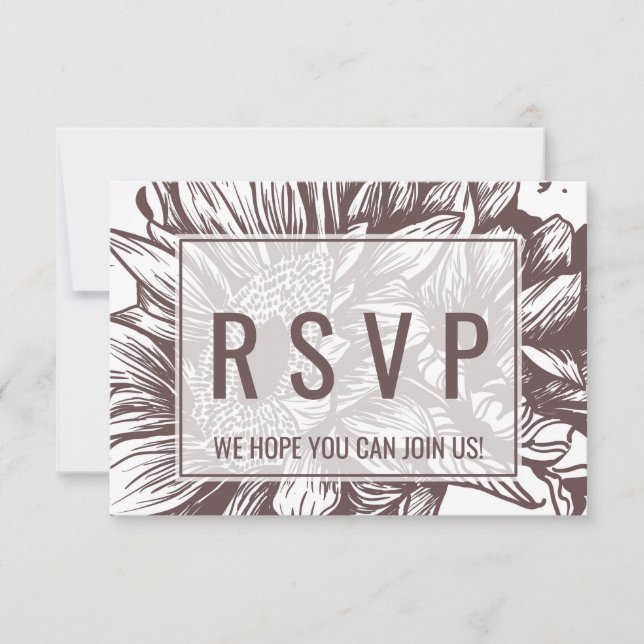 Brown Solros Sång Request OSA Inbjudningar (Framsida)