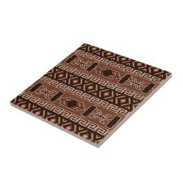 Brown Southwest Aztec Mönster Kakelplatta