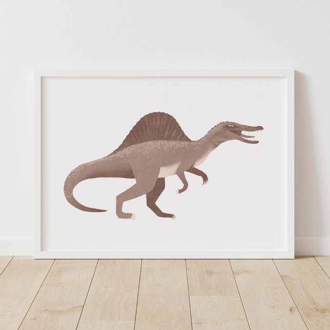 Brown Spinosaurus Dinosaur Kids Room Poster (Skapare uppladdad)