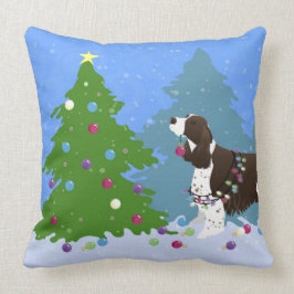 Brown Springer spanel Decoration Julgran Kudde