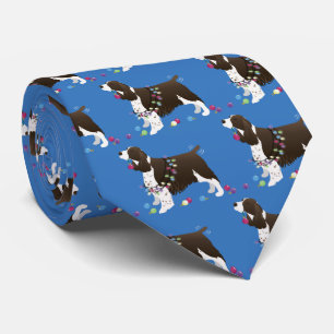 Brown Springer Spaniel Jul Illustration Slips