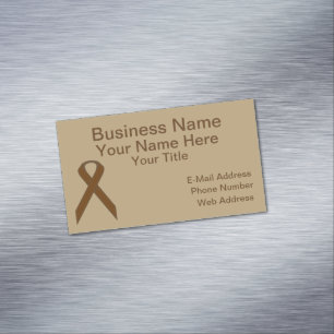 Brown Standard Ribbon av Kenneth Yoncich Magnetiska Visitkort