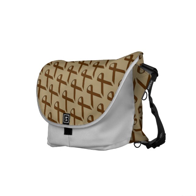 Brown Standard Ribbon av Kenneth Yoncich Messenger Bag (Högra Framsidan)