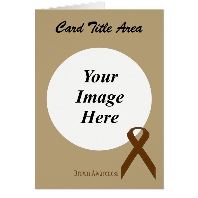 Brown Standard Ribbon Template by Kenneth Yoncich OBS Kort (Framsidan)