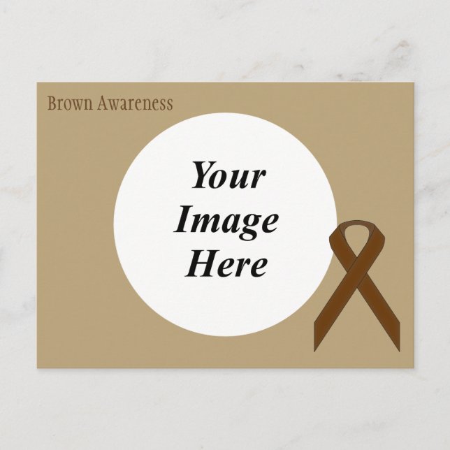 Brown Standard Ribbon Template by Kenneth Yoncich Vykort (Framsida)