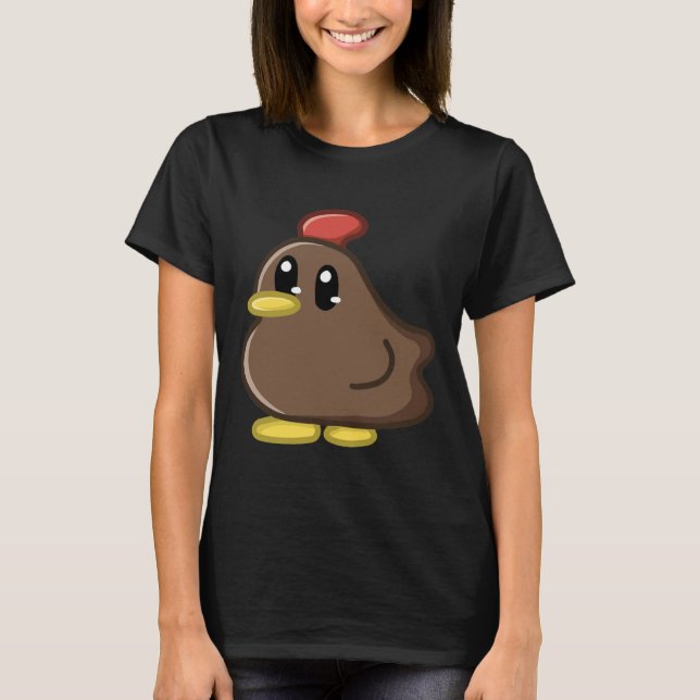 Brown Stardew Valley Chicken T Shirt (Framsida)