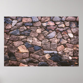 Brown sten vägg poster