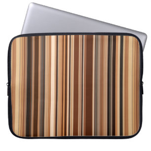Brown Stripe Mönster Laptop Fodral