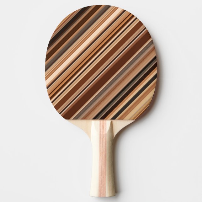 Brown Stripe Mönster Pingisracket (Framsidan)