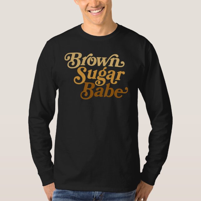Brown Sugar Babe Afro Queen Black Women Pride Mela T Shirt (Framsida)